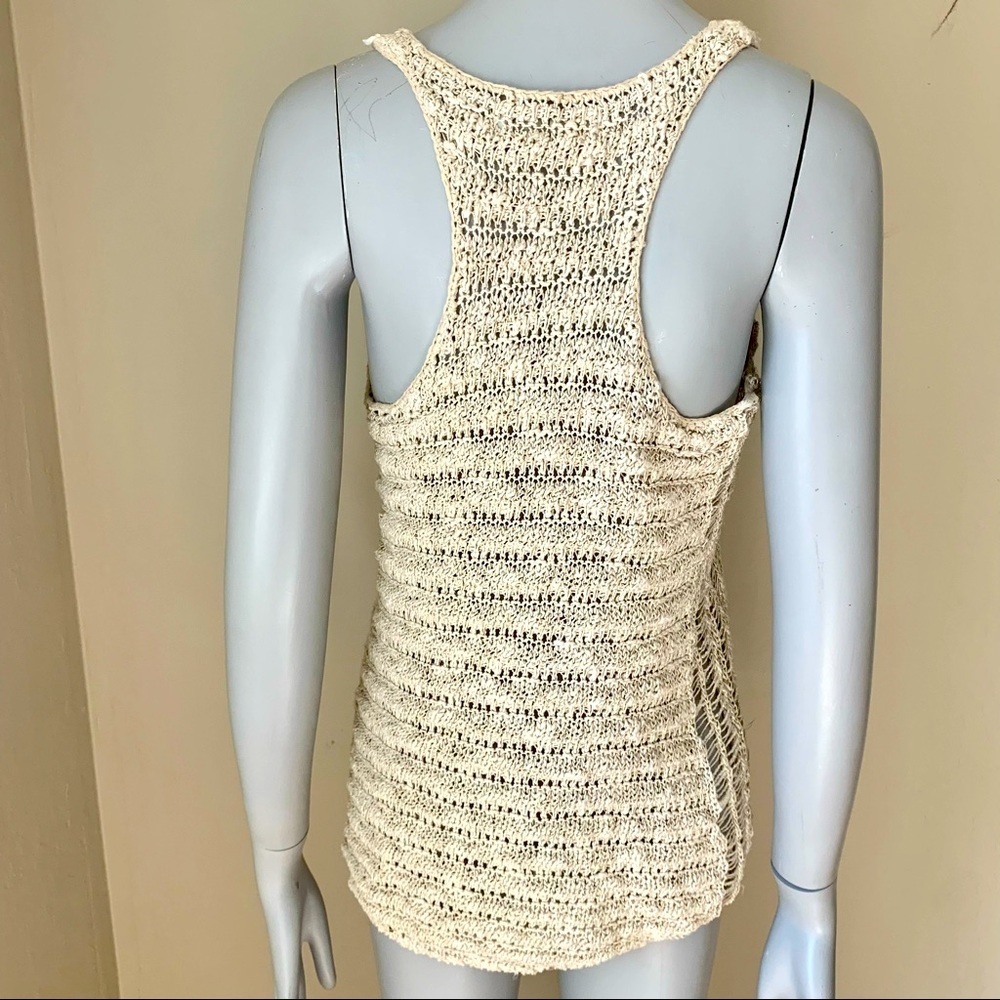 ABERCROMBIE & FITCH Crochet Knit Racerback Sweater Tank - Picture 9 of 13